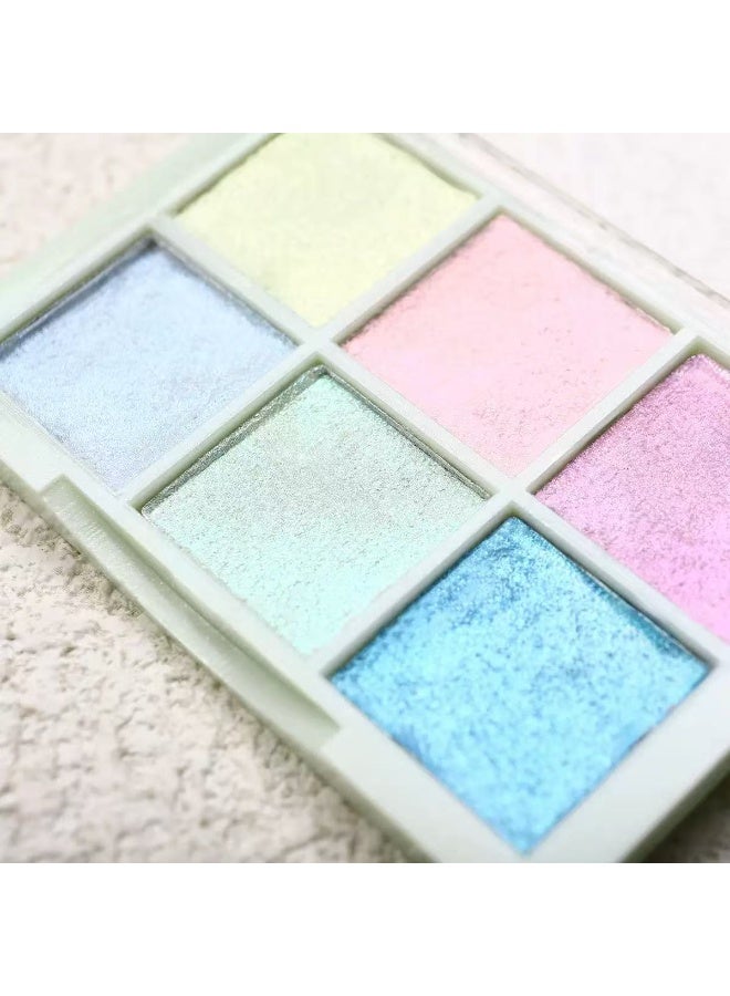 Goolsky 1PS 6colors Solid Magic Mirror Powder Nail Glitter Mirror Illusion Aurora Powder Super Bright Glass Fine Flash Glitter for Nails - Image 2